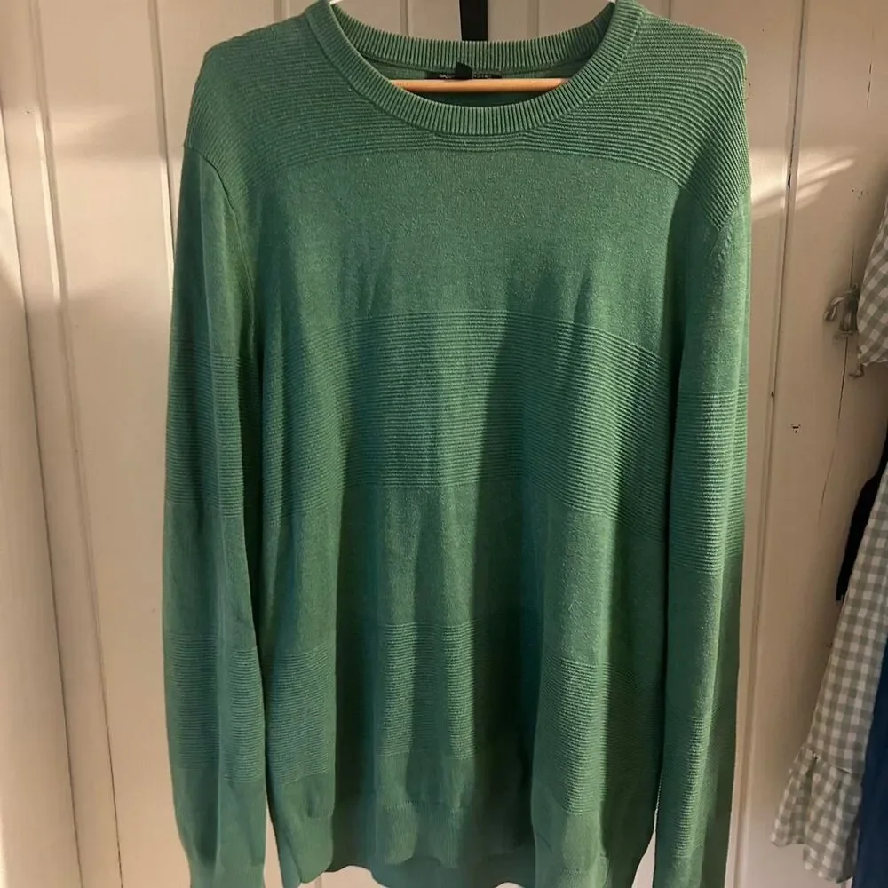 Preppy Banana Republic Cotton Men's Green Sweater